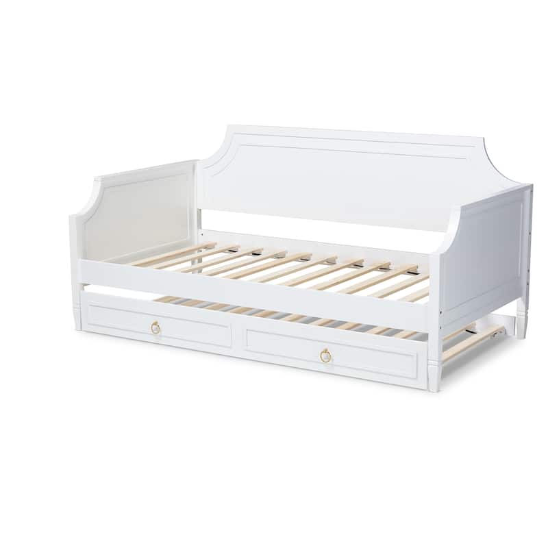 Mariana Classic and Traditional Wood Daybed with Trundle