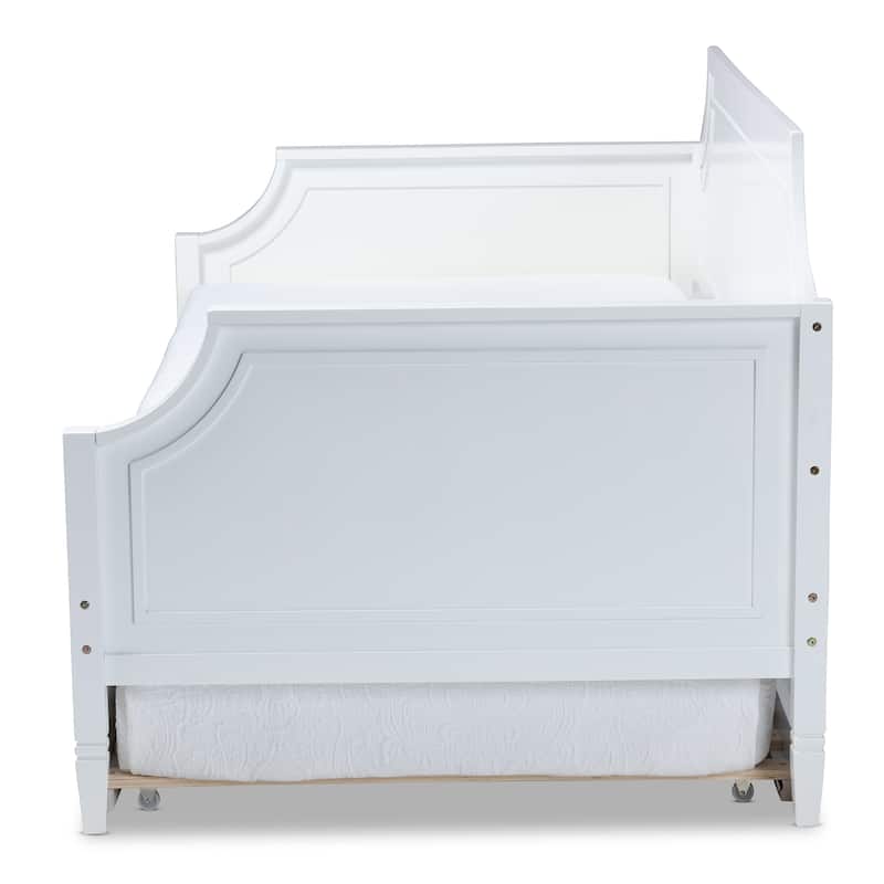 Mariana Classic and Traditional Wood Daybed with Trundle