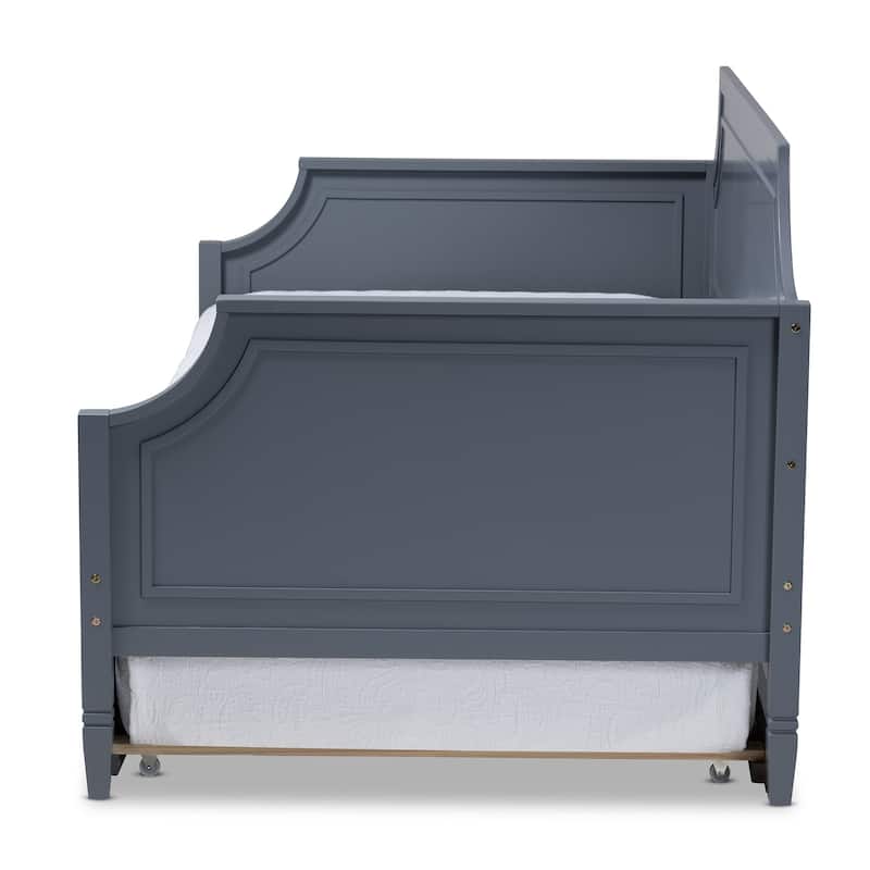 Mariana Classic and Traditional Wood Daybed with Trundle