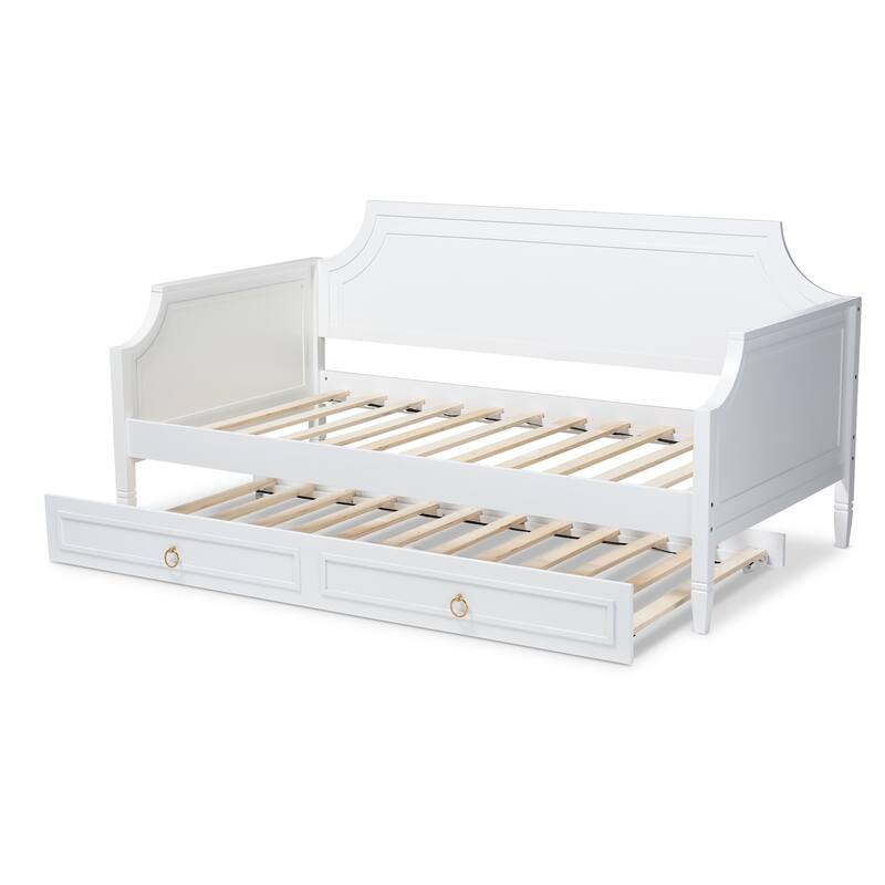 Mariana Classic and Traditional Wood Daybed with Trundle