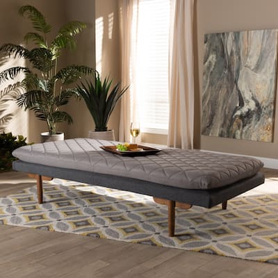 Marit Mid-Century Modern Upholstered Wood Daybed