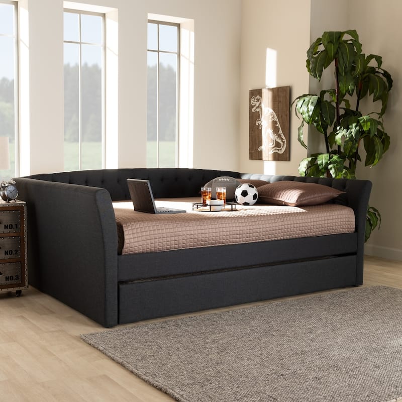 Copper Grove Costesti Modern Upholstered Daybed with Trundle