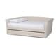 preview thumbnail 2 of 17, Copper Grove Costesti Modern Upholstered Daybed with Trundle Beige - Full
