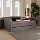 preview thumbnail 14 of 17, Copper Grove Costesti Modern Upholstered Daybed with Trundle Grey - Queen