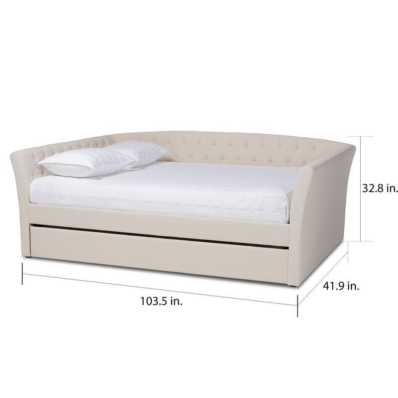 Copper Grove Costesti Modern Upholstered Daybed with Trundle