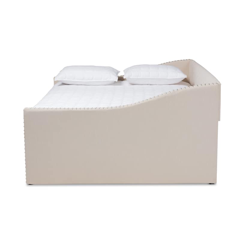 Haylie Modern and Contemporary Upholstered Daybed with Trundle