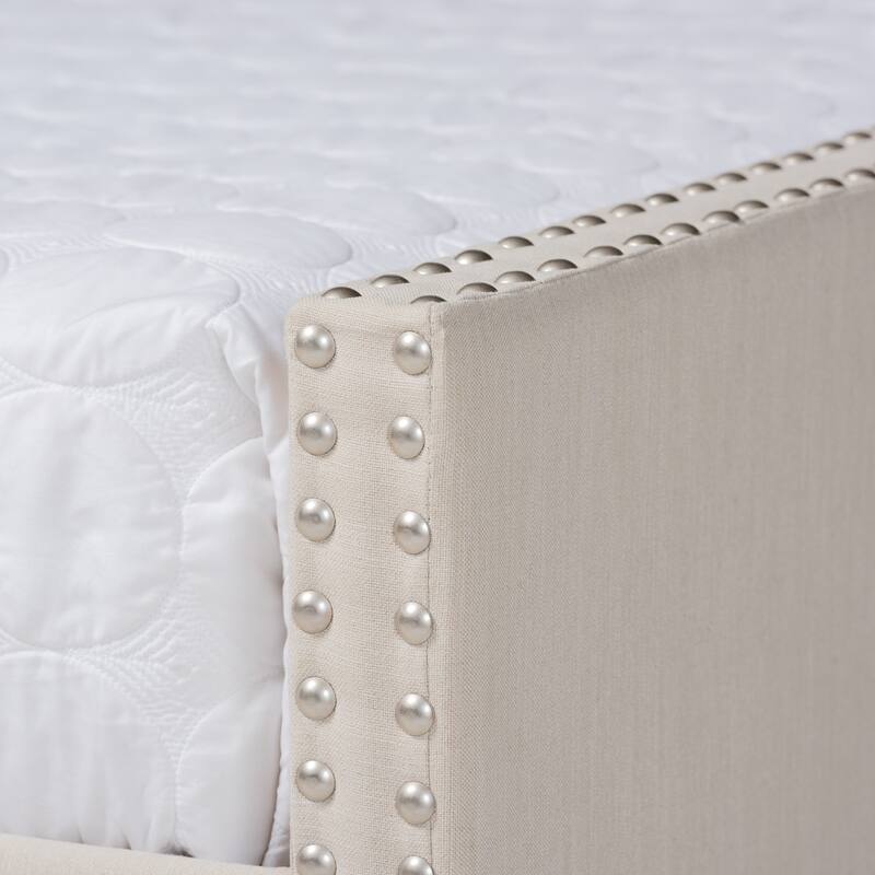 Haylie Modern and Contemporary Upholstered Daybed with Trundle