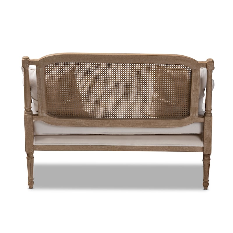 Clemence French Provincial Fabric Upholstered Loveseat
