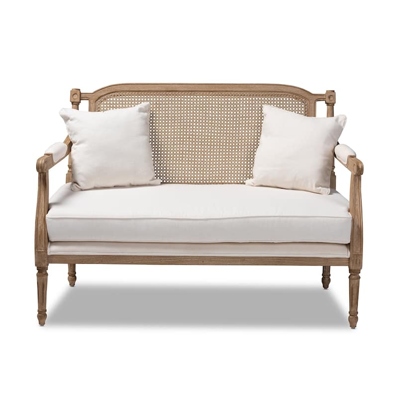 Clemence French Provincial Fabric Upholstered Loveseat