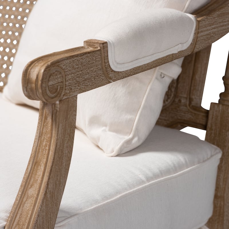 Clemence French Provincial Fabric Upholstered Loveseat
