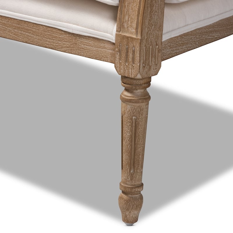 Clemence French Provincial Fabric Upholstered Loveseat