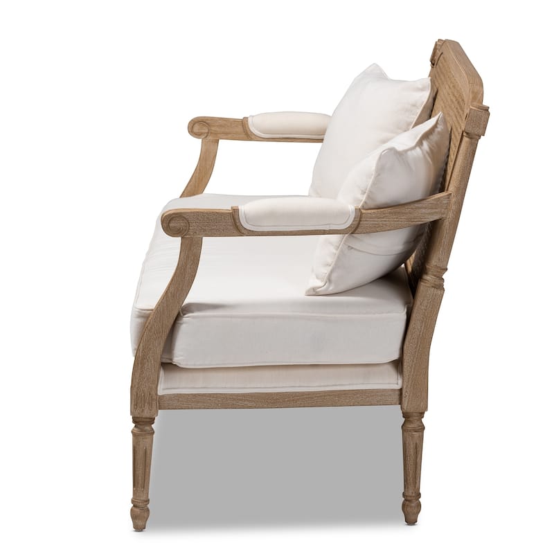 Clemence French Provincial Fabric Upholstered Loveseat