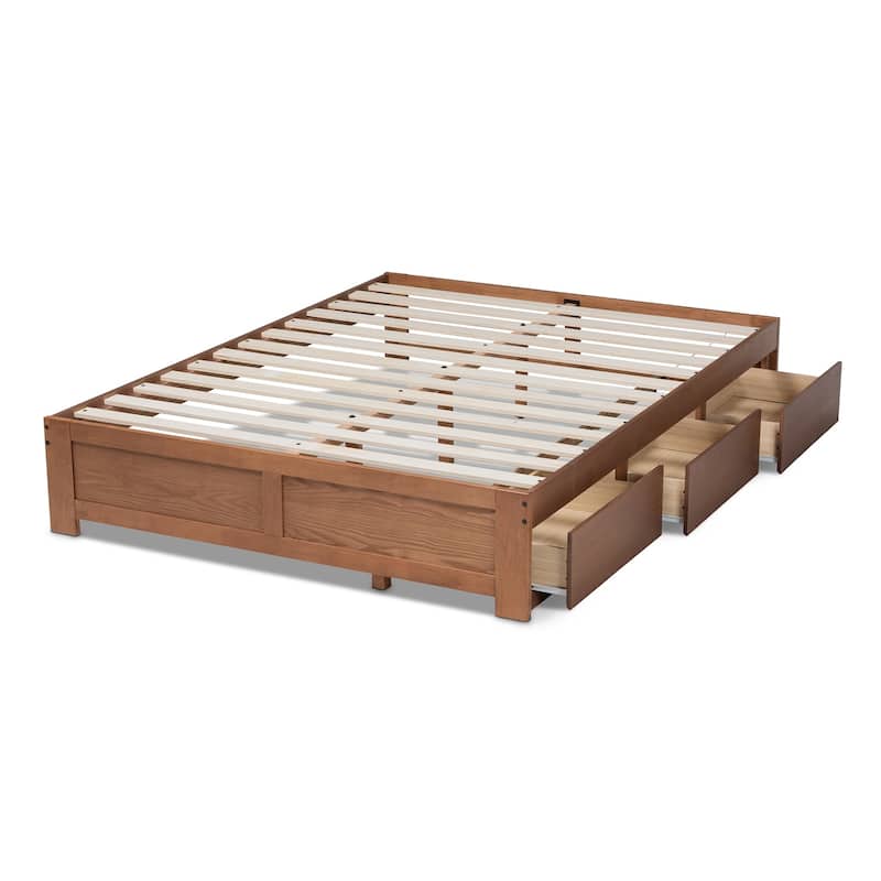 Wren Modern and Contemporary 3-Drawer Platform Storage Bed Frame