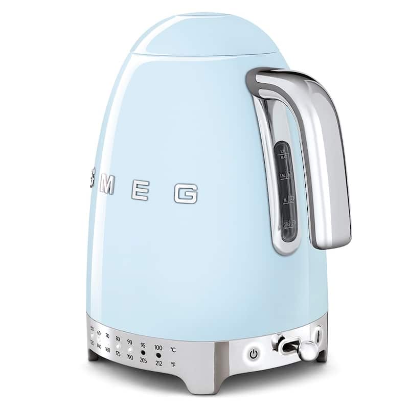 Smeg 50's Retro Style Aesthetic Variable Temperature Kettle Pastel Blue - N/A