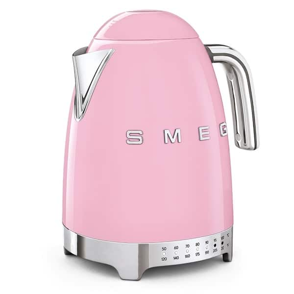 Haden Heritage 1.7 Liter Stainless Steel Body Electric Kettle with Toaster,  Pink