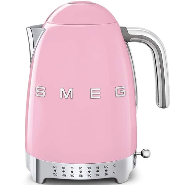 Smeg 50's Retro Style Variable Temperature Kettle 1.7L Pink