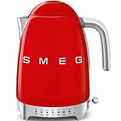 Smeg 50's Retro Style Aesthetic Variable Temperature Kettle Red