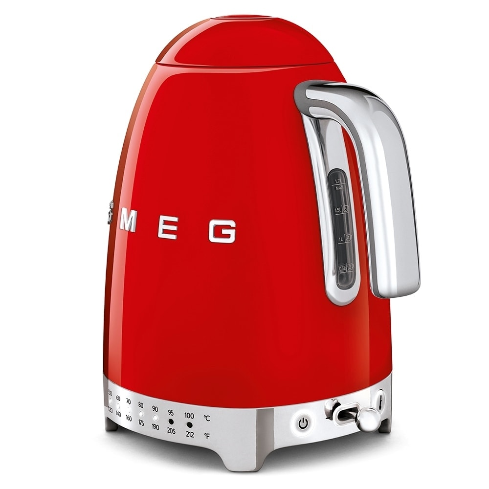 Red Electric Kettle With Temperature Control Retro Design 3d