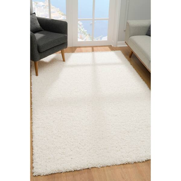 Shop Carson Carrington Idemalatorp White Modern Shaggy Area Rug
