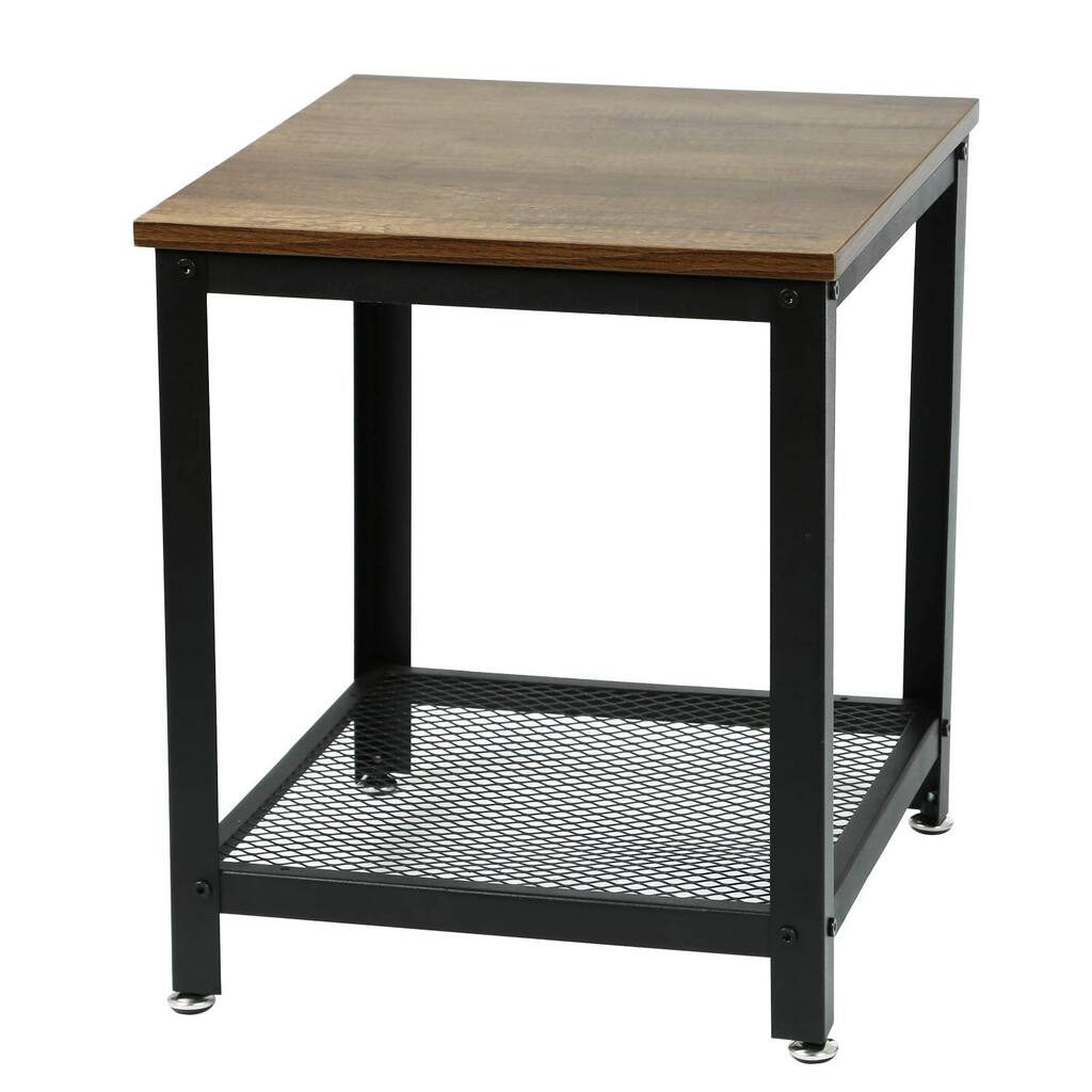 Adeco End Table Wood Table Top, 18 Inches Height
