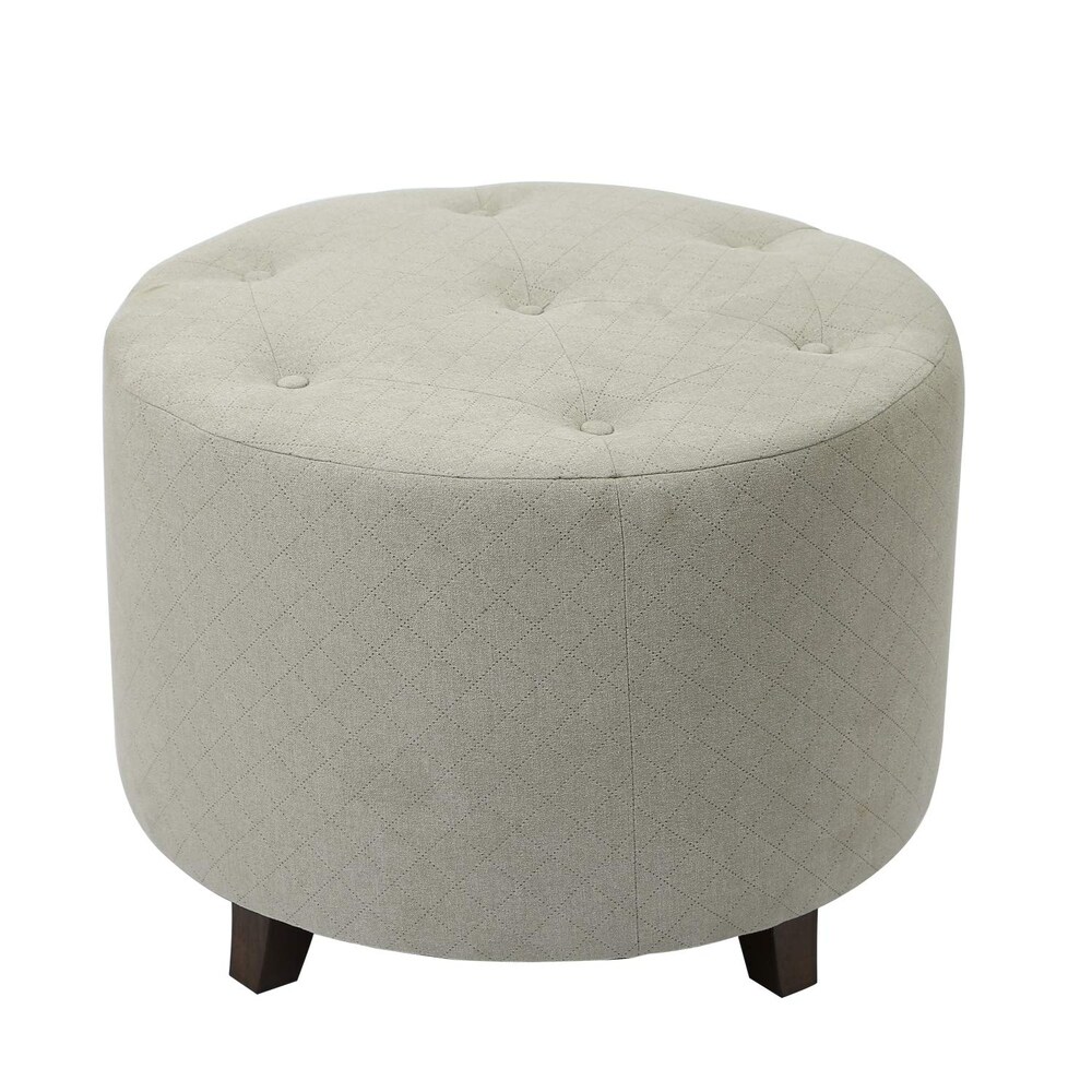 cream ottoman