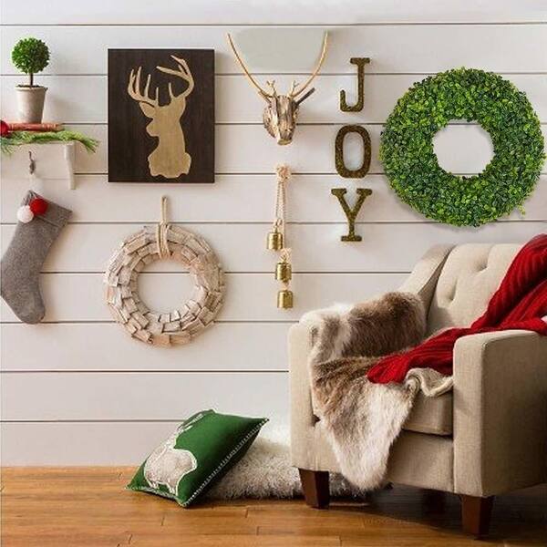 Shop Enova Home 17 Natural Garlands Front Door Artificial Boxwood