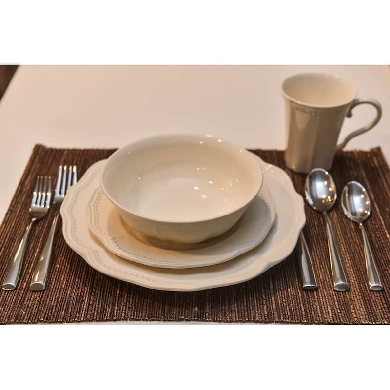 Christopher Knight Collection Cottage 16Pc Dinner Set with Coupe Bowls