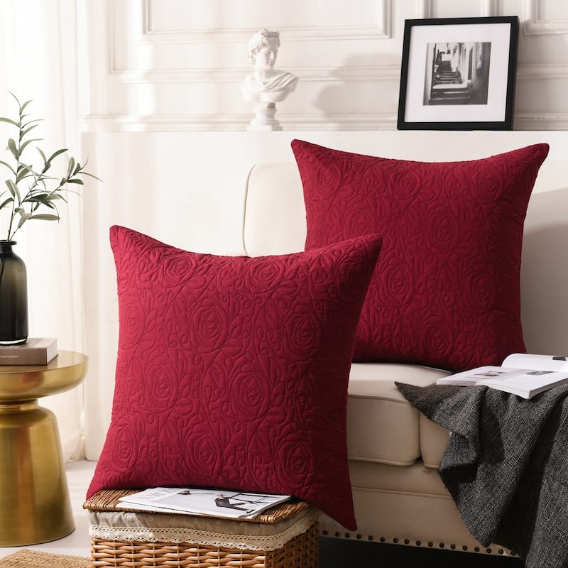 The Gray Barn 2 Pack Euro Sham Covers Euro sham 26x26 - Red - 26*26