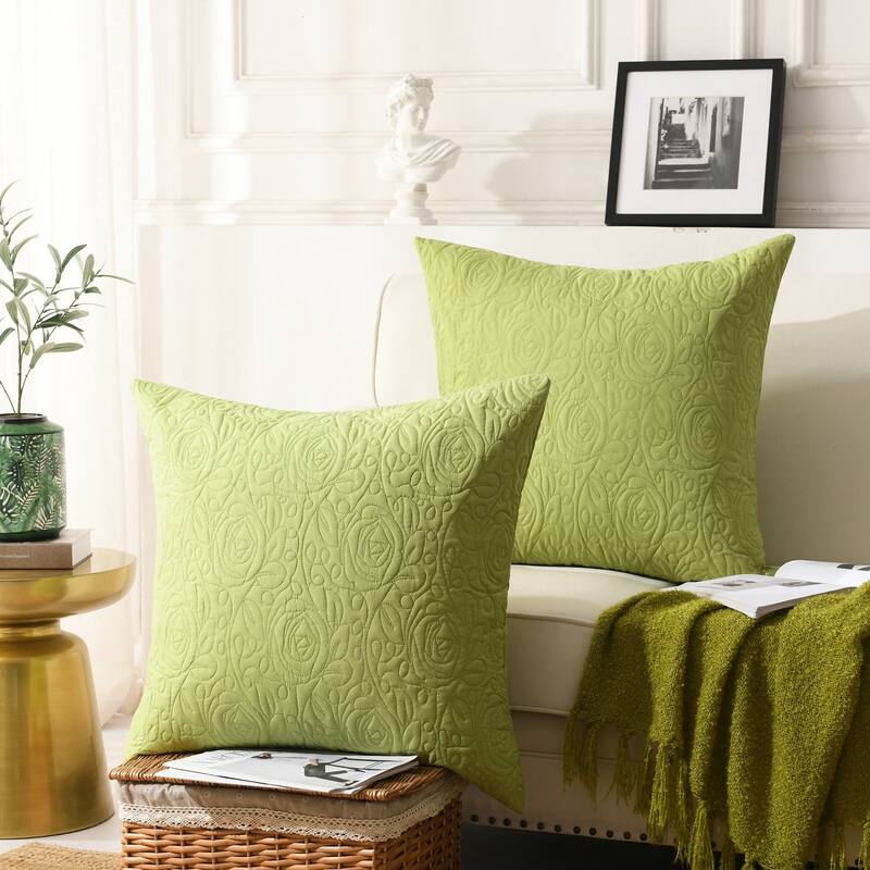 The Gray Barn 2 Pack Euro Sham Covers Euro sham 26x26 - Green - 16*16
