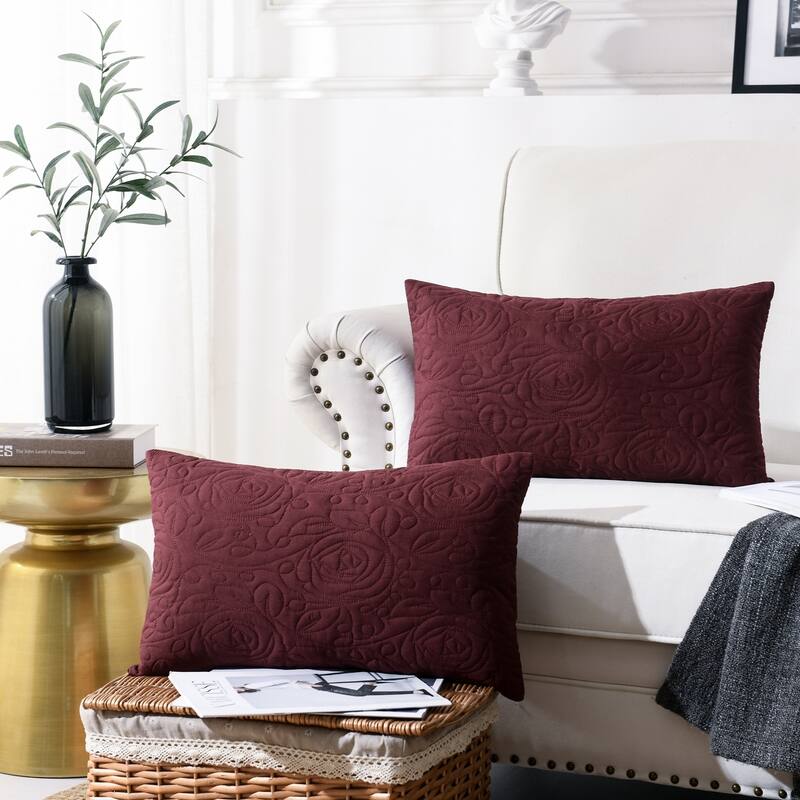 The Gray Barn 2 Pack Euro Sham Covers Euro sham 26x26 - Burgundy - 12*20
