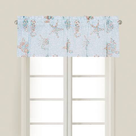 Grand Turks Cotton Window Curtain Valance Set of 2 - 15.5 x 72