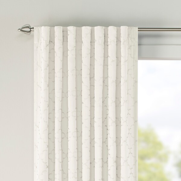 Macau Trellis Pocket Rod Drapery Panel - Pair - 54" x 84". Opens flyout.
