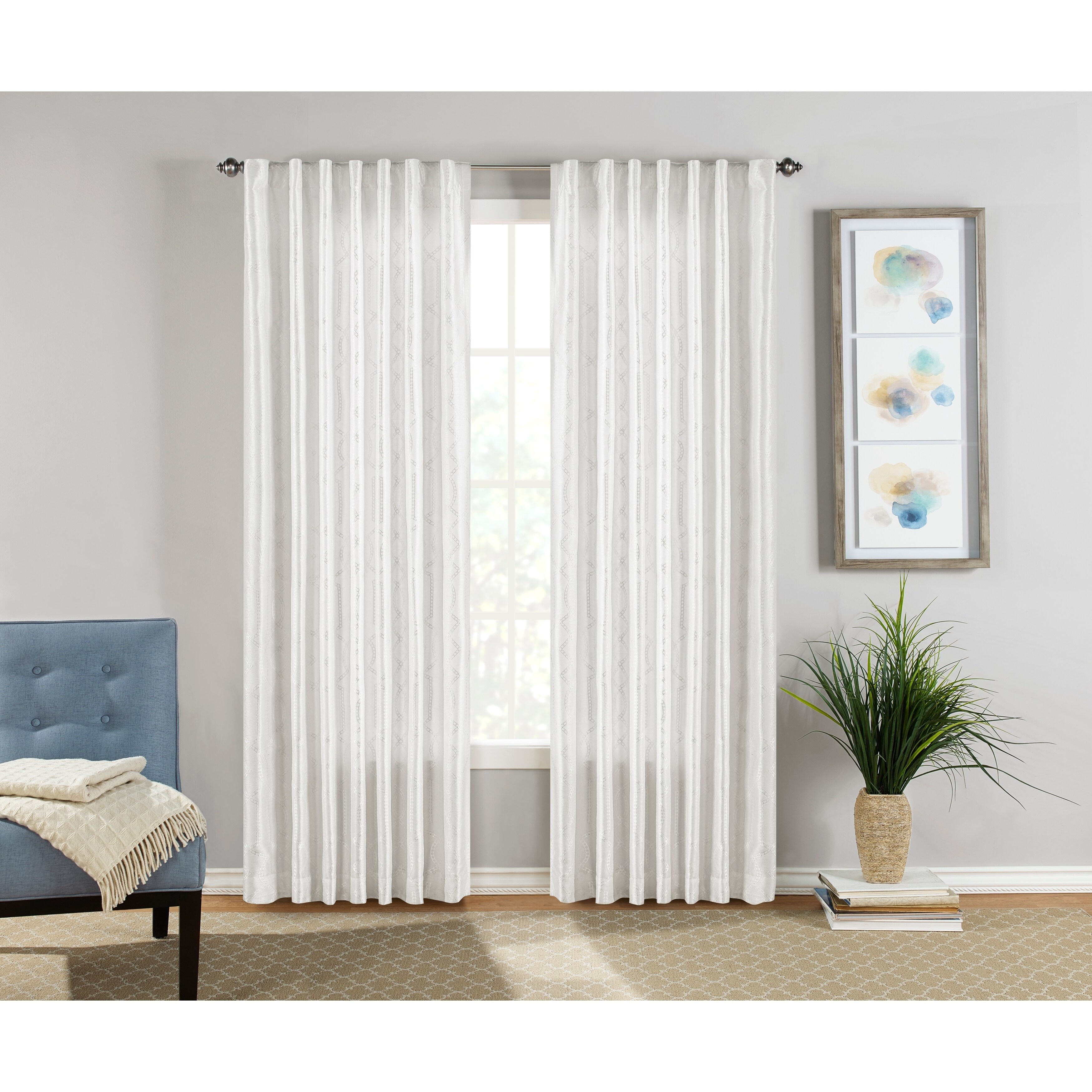 Shop Adalina Room Darkeing Pocket Rod Drapery Panel Pair 54 X