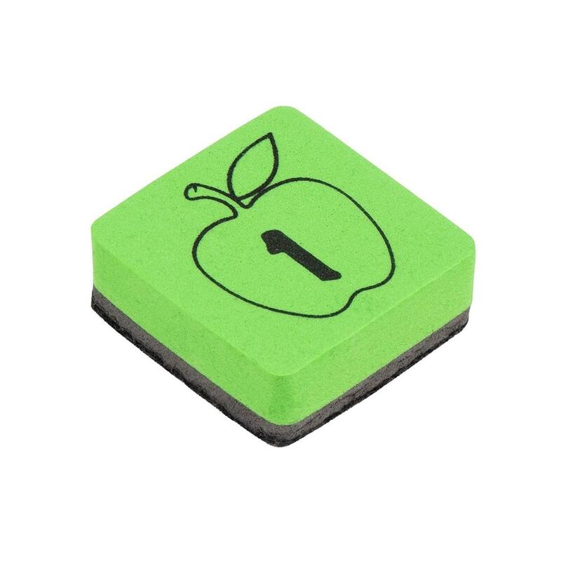 Infinite Curiosity 24-Pack Magnetic Whiteboard Eraser Numbered Student Dry Erase Marker Erasers 2"