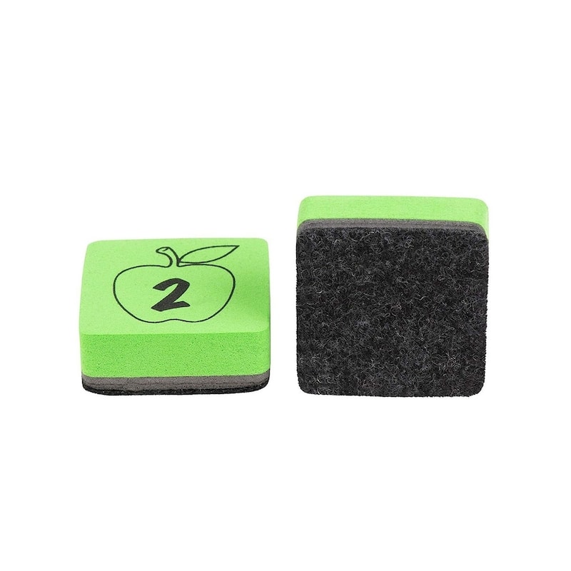 Infinite Curiosity 24-Pack Magnetic Whiteboard Eraser Numbered Student Dry Erase Marker Erasers 2"