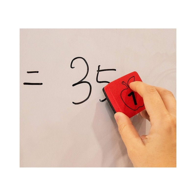 Infinite Curiosity 24-Pack Magnetic Whiteboard Eraser Numbered Student Dry Erase Marker Erasers 2"
