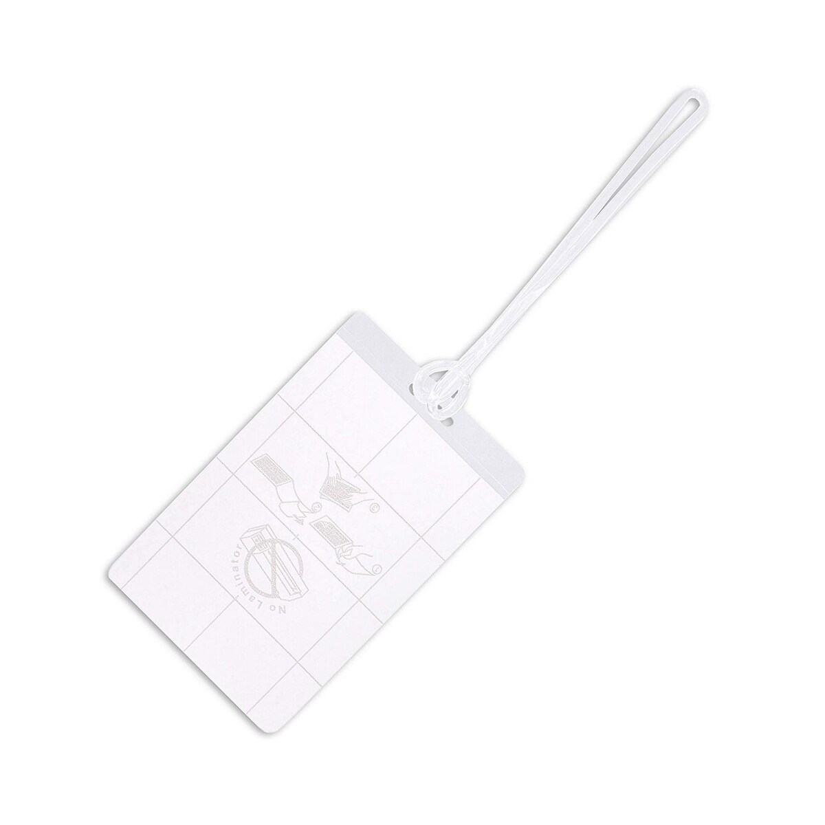 white luggage tags