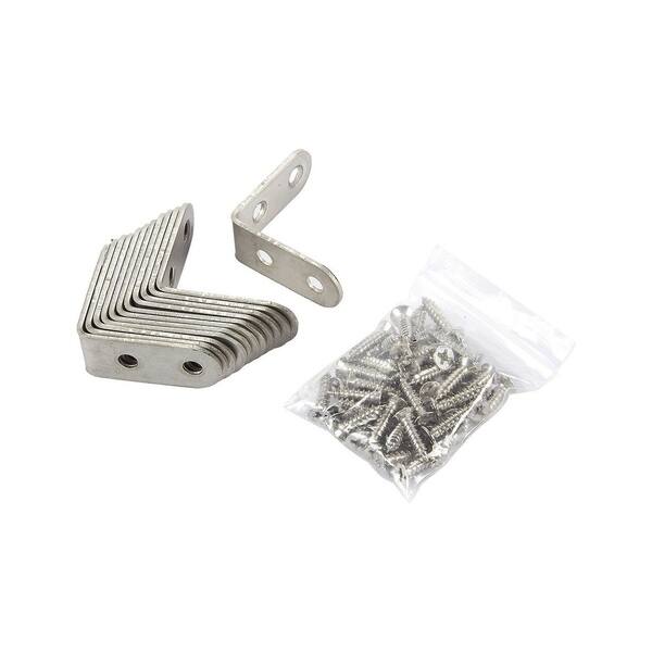Shop 12 Pack L Bracket Corner Brace Stainless Steel 90 Degree