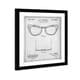 preview thumbnail 3 of 5, Oliver Gal 'Ray-Ban Wayfarer SPECTACLE FRAMES 1953' Fashion and Glam Framed Blueprint Wall Art - Black, White