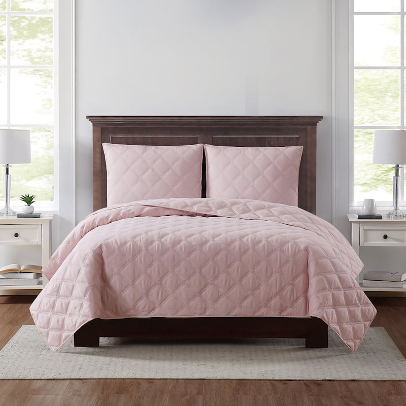 Porch & Den McKinney Diamond Puff Quilt Set