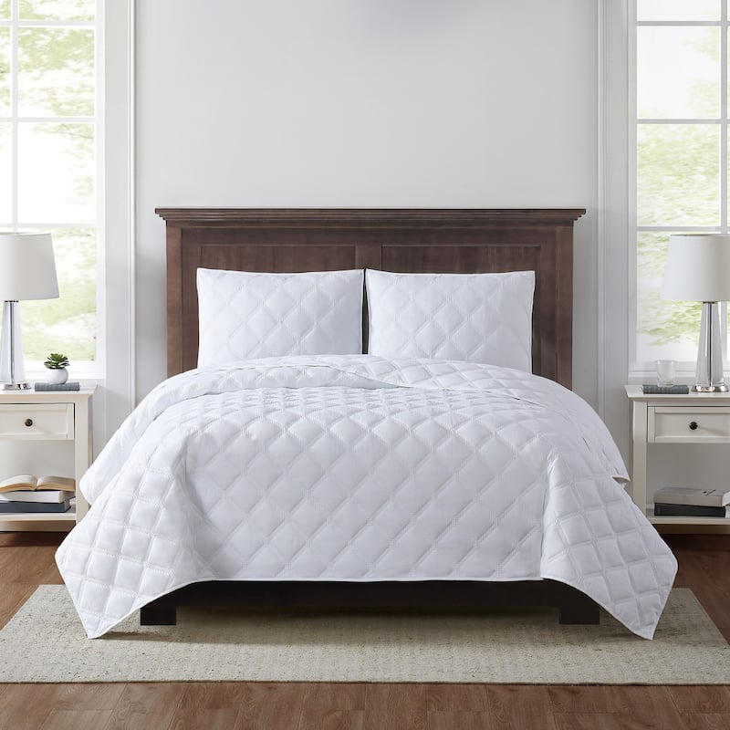 Porch & Den McKinney Diamond Puff Quilt Set