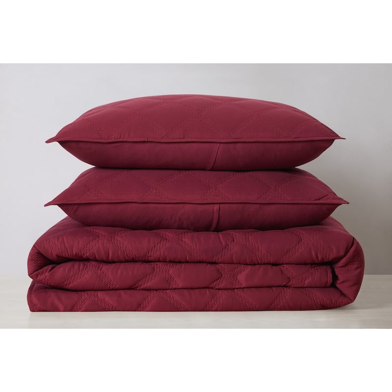 Porch & Den McKinney Diamond Puff Quilt Set