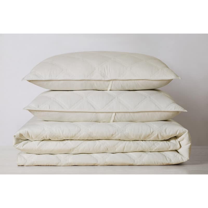 Porch & Den McKinney Diamond Puff Quilt Set