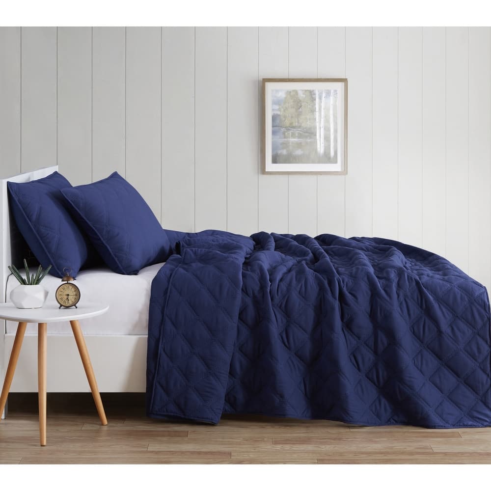 Porch & Den McKinney Diamond Puff Quilt Set