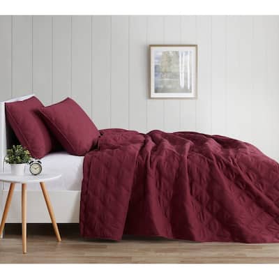 Porch & Den McKinney Diamond Puff Quilt Set