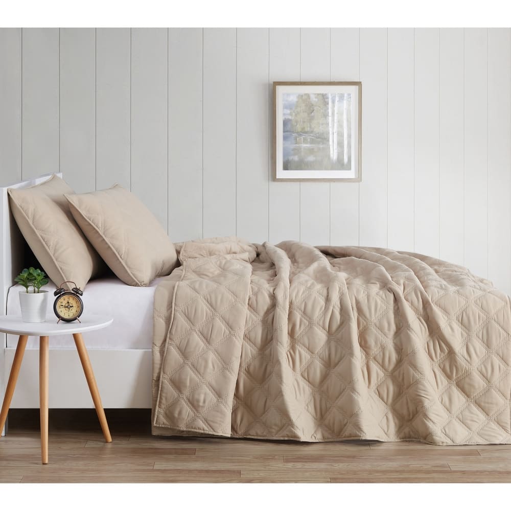 Porch & Den McKinney Diamond Puff Quilt Set