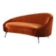 preview thumbnail 2 of 6, Aurelle Home Retro Glam Lounge Chaise Orange