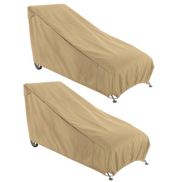 Shop Classic Accessories Terrazzo Water Resistant 65 Inch Patio Chaise Lounge Chair Cover 2 Pack Overstock 28756537