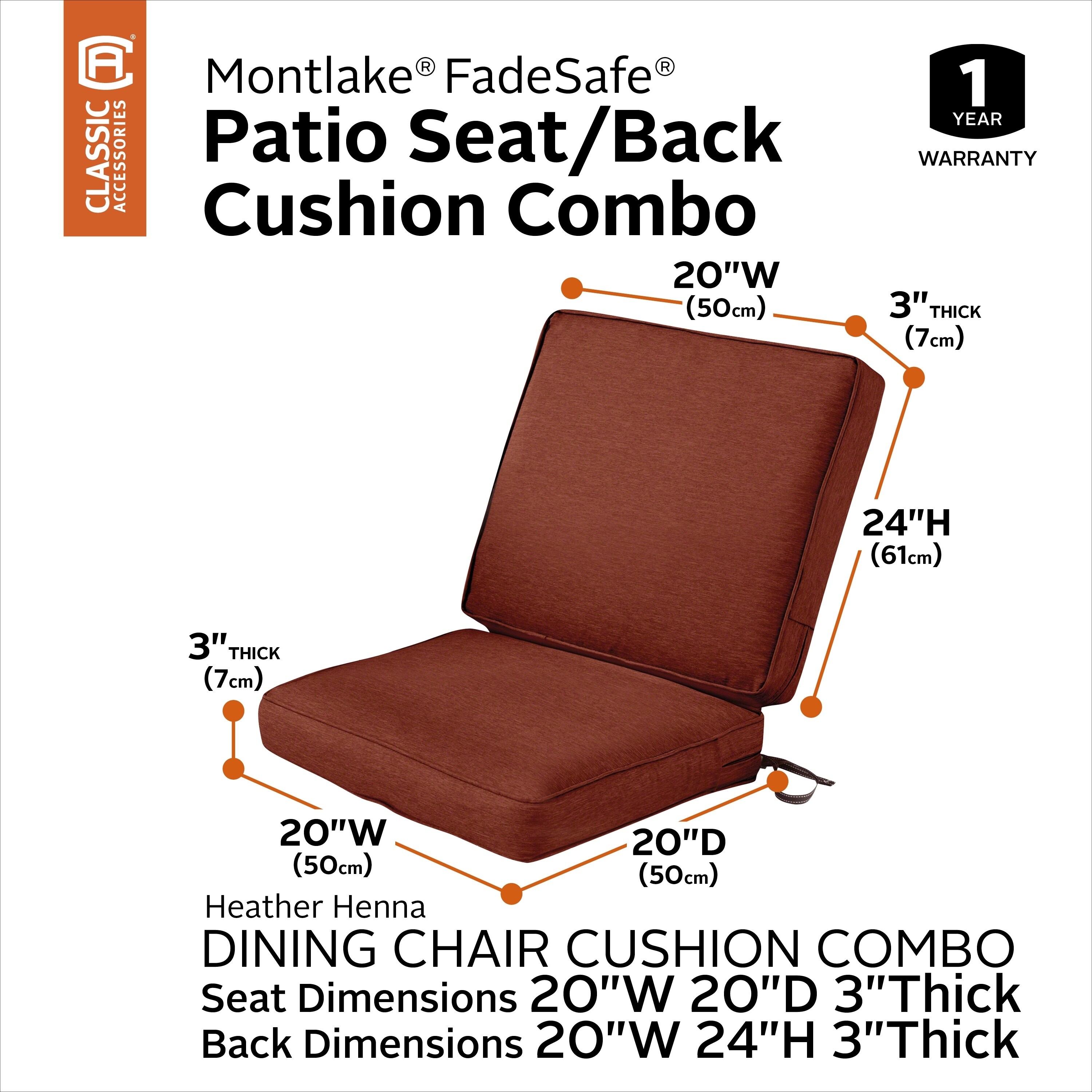 Shop Montlake Fadesafe Patio Chair Cushion 3 Thick 44 L X 20 W X 3 T Overstock 28756550