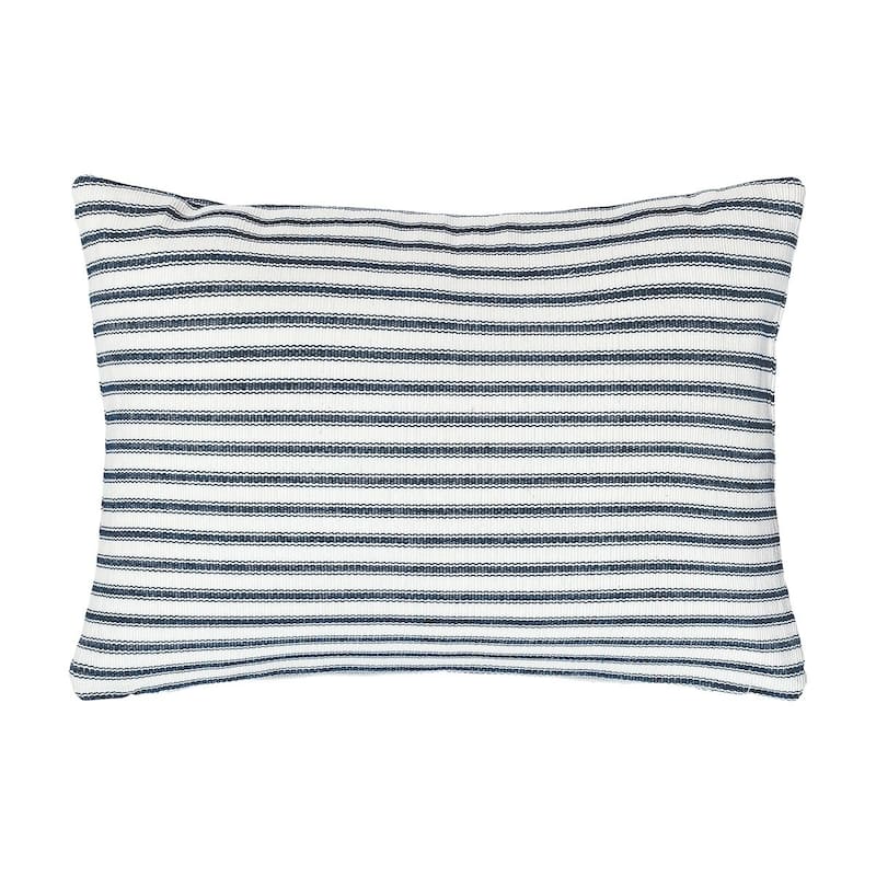 Ticking Stripe 14 x 22 Cotton Pillow
